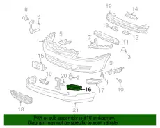 COVER, L. FR. BUMPER SIDE 71108-SDN-A00 HONDA