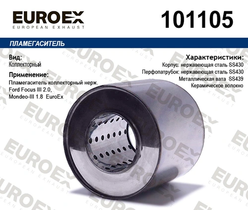Гофра глушителя EUROEX 101105