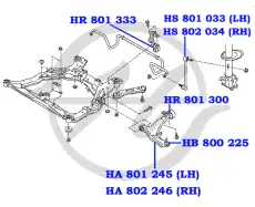 Рычаг подвески HANSE HA 802 246