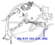 Рычаг подвески HANSE HA 802 246