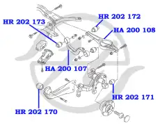 HR 202 172 - Hanse Cайлентблок рычага, внутренний