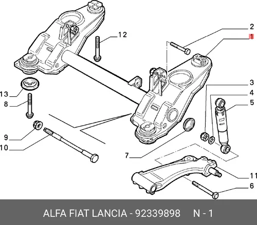 Рама для автомобиля LANCIA 92339898