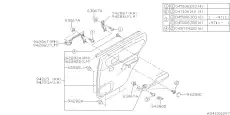 WEATHER STRIP-DOOR REAR,INNER LEFT 63712FA012 SUBARU