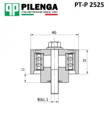 ролик промежуточный!\ ГАЗ-3302/33106 PT-P 2525 PILENGA