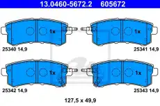 Тормозные колодки дисковые ATE 13.0460-5672.2