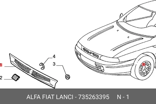 Решетка радиатора ALFA ROMEO 735263395