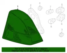 LAMP UNIT, L. TAIL 33551-S5B-A01 HONDA