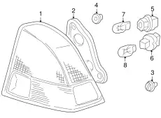 LAMP UNIT, L. TAIL 33551-S5B-A01 HONDA
