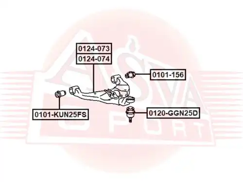Рычаг подвески ASVA 0124-074