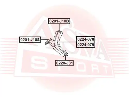 Рычаг подвески ASVA 0224-078