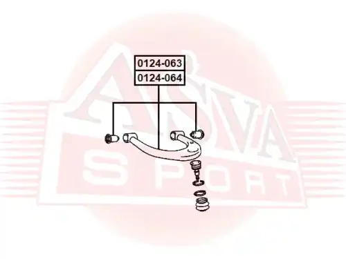 Рычаг подвески ASVA 0124-063