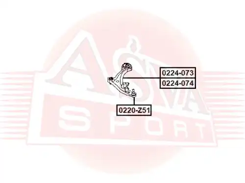 Рычаг подвески ASVA 0224-073