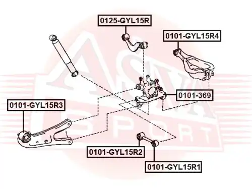 САЙЛЕНТБЛОК ЗАДНЕЙ ЦАПФЫ 0101-369 ASVA