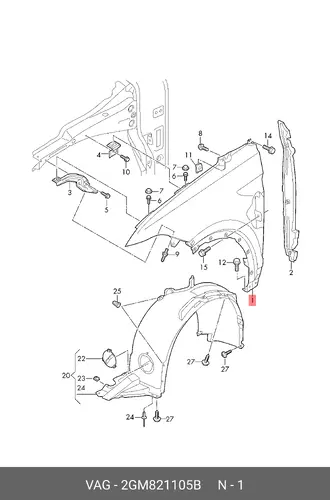 KOTFLUEGEL 2GM821105B VAG