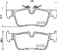 Тормозные колодки дисковые ASHIKA 51-00-0103