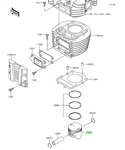 PISTON-ENGINE 130010762 KAWASAKI