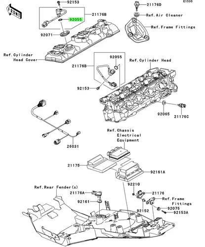 920551639 RING-O \ КОЛЬЦО УПЛОТНИТЕЛЬНОЕ, РЕЗИНА KAWASAKI
