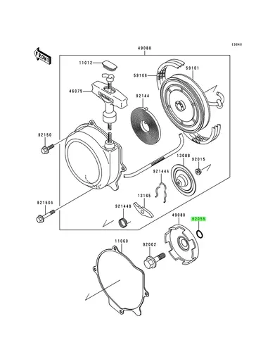 RING-O,16.8MM 920551235 KAWASAKI