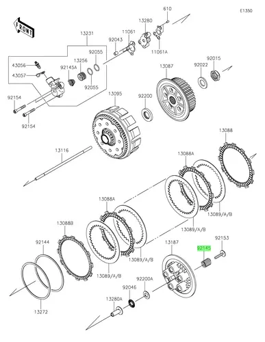 921450862 SPRING,CLUTCH KAWASAKI