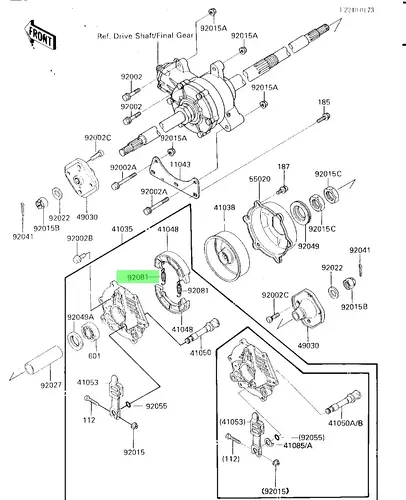 SPRING-BRAKE SHOE 42020004 KAWASAKI