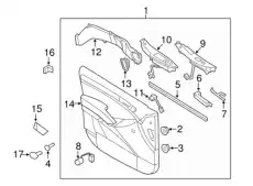 D33ARMREST ASSY-FR DR LH 823503J000WK MOBIS