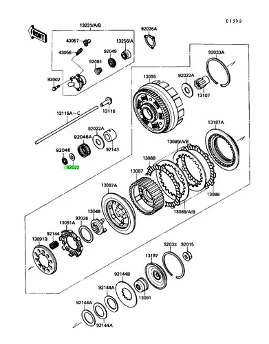 WASHER,15,1X29X1.0 920221463 KAWASAKI