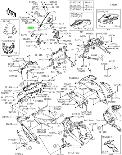 WINDSHIELD 391540361 KAWASAKI