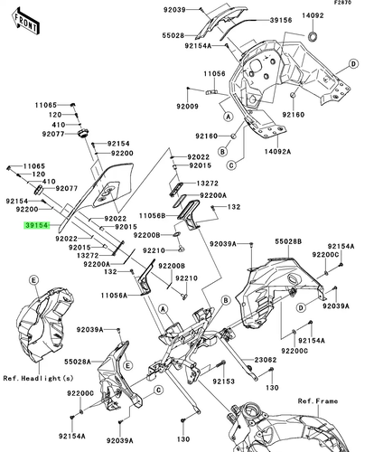 WINDSHIELD /Ветровое стекло/ 391540319 KAWASAKI