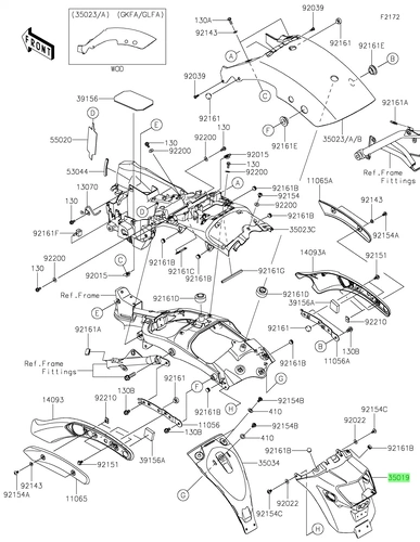 Подкрылок KAWASAKI 350190595