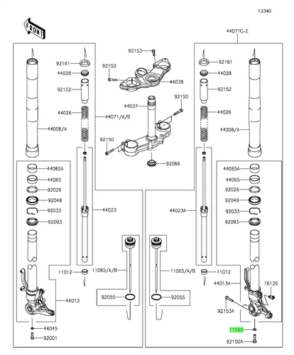 GASKET,FORK CYLINDER 110601180 KAWASAKI
