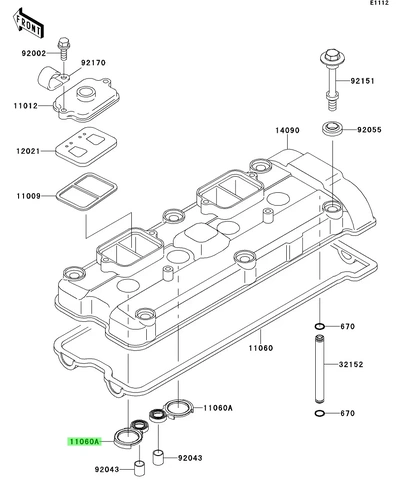 GASKET,SPARK PLUG / Шайба уплотнительная 110601817 KAWASAKI
