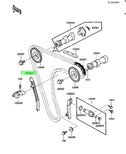 GUIDE-CHAIN,FR 120531223 KAWASAKI