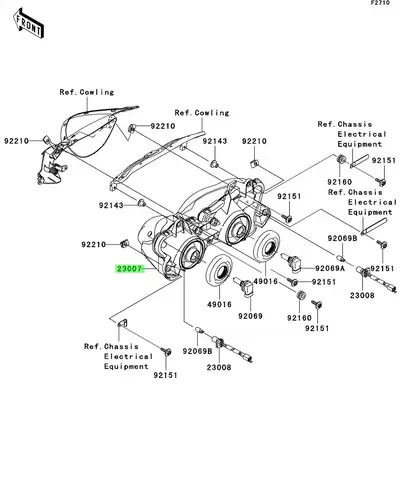 Стекло фары KAWASAKI 230070101
