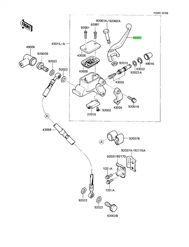 LEVER-GRIP,FRONT BRAK 460921135 KAWASAKI