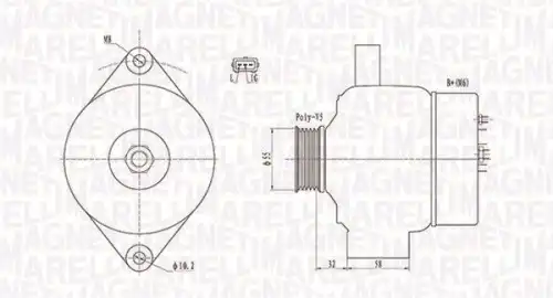 Генератор MAGNETI MARELLI 063732026010