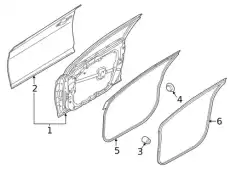 h panel assy-front door.lh 76003L1000 MOBIS