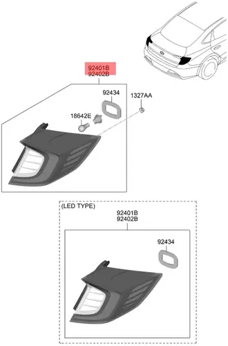 Фонарь задний MOBIS 92401L1000