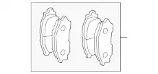 Тормозные колодки дисковые MITSUBISHI 4605B804