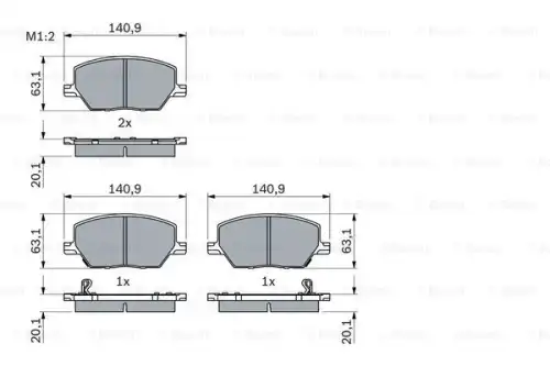 Тормозные колодки дисковые BOSCH 0 986 424 841