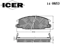 Тормозные колодки дисковые ICER 140853