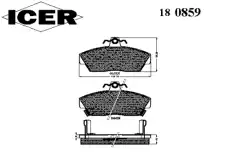 Тормозные колодки дисковые ICER 180859