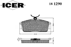 Тормозные колодки дисковые ICER 181290