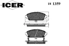 Тормозные колодки дисковые ICER 181359
