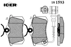 Тормозные колодки дисковые ICER 181593