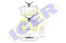 Тормозные колодки дисковые ICER 181593