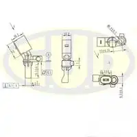Датчик ABS GUD GABS01034