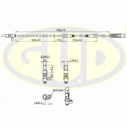 Датчик ABS GUD GABS01206