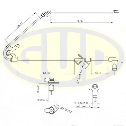 Датчик ABS GUD GABS02012