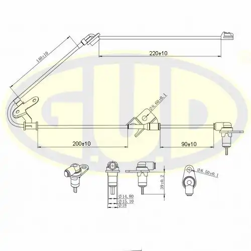 Датчик ABS GUD GABS02015