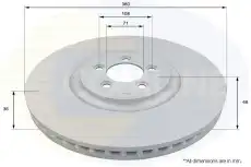 Тормозной диск COMLINE ADC1256V вентилируемый , передняя ось